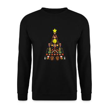 Softball Christmas Gifts Softball Player Xmas - Unisex Pullover - Schwarz - Vorne - Alina (178cm) & Michal (187cm)