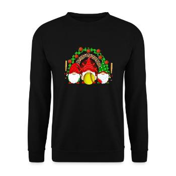 Softball Christmas Gifts Softball Player Xmas - Unisex Pullover - Schwarz - Vorne - Alina (178cm) & Michal (187cm)
