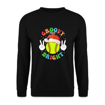 Softball Xmas Softball Player Christmas Gift - Unisex Pullover - Schwarz - Vorne - Alina (178cm) & Michal (187cm)