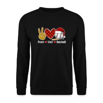 Baseball Noël Joueur de baseball Fête de Noël - Sweat-shirt Unisexe - noir - Devant - Alina (178cm) & Michal (187cm)