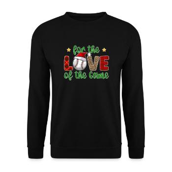 Baseball Christmas Gifts Baseball Player Xmas - Unisex Pullover - Schwarz - Vorne - Alina (178cm) & Michal (187cm)