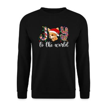 Chihuahua Christmas Party Chihuahua Xmas Gifts - Unisex Pullover - Schwarz - Vorne - Alina (178cm) & Michal (187cm)