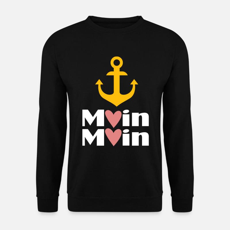 Moin Herz Anker Low German - Unisex Sweatshirt - black