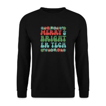 ER Tech Technicien salle d’urgence de Noël - Sweat-shirt Unisexe - noir - Devant - Alina (178cm) & Michal (187cm)