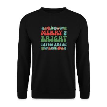 Tattoo Artist Christmas Tattoo Master Xmas Gifts - Unisex Sweatshirt - black - Front - Alina (178cm) & Michal (187cm)