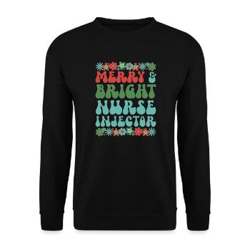 Nurse Injector Christmas Nurse Injectors Xmas Gift - Unisex Sweatshirt - black - Front - Alina (178cm) & Michal (187cm)