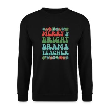 Drama Teacher Christmas Drama Teaching Xmas Gifts - Unisex Pullover - Schwarz - Vorne - Alina (178cm) & Michal (187cm)