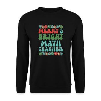 Professeur de mathématiques Noël Enseignement des mathématiques Cadeau de Noël - Sweat-shirt Unisexe - noir - Devant - Alina (178cm) & Michal (187cm)