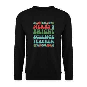 Professeur de sciences Noël Enseignement des sciences Noël - Sweat-shirt Unisexe - noir - Devant - Alina (178cm) & Michal (187cm)