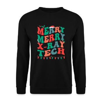 X Ray Technologist Christmas Radiology Tech Xmas - Unisex Sweatshirt - black - Front - Alina (178cm) & Michal (187cm)