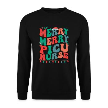 Infirmière de l’USIP Noël Infirmières en soins intensifs pédiatriques Noël Noël - Sweat-shirt Unisexe - noir - Devant - Alina (178cm) & Michal (187cm)