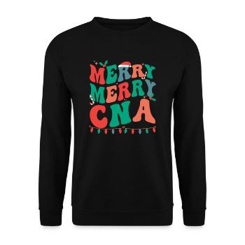 Certified Nursing Assistant Christmas CNA Xmas - Unisex Pullover - Schwarz - Vorne - Alina (178cm) & Michal (187cm)