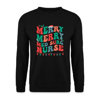 Med Surg Nurse Christmas Medical-Surgical Nurse - Unisex Sweatshirt - black - Front - Alina (178cm) & Michal (187cm)