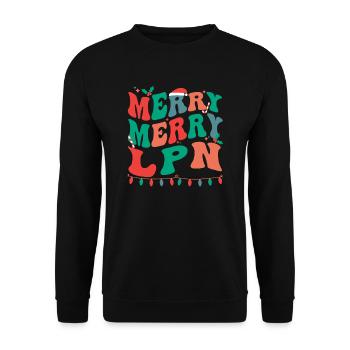Infirmière IAA Noël Infirmière auxiliaire autorisée Noël - Sweat-shirt Unisexe - noir - Devant - Alina (178cm) & Michal (187cm)