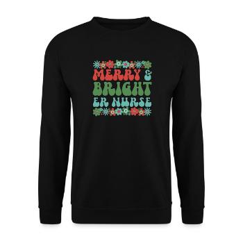 Infirmière de salle d’urgence Noël Infirmière d’urgence Cadeaux de Noël - Sweat-shirt Unisexe - noir - Devant - Alina (178cm) & Michal (187cm)