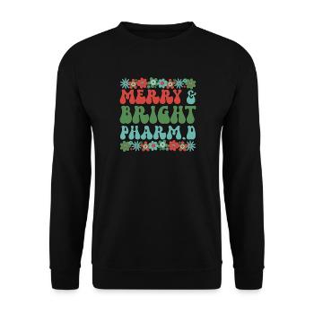 PharmD Christmas Doctor Of Pharmacy Xmas Gifts - Unisex Pullover - Schwarz - Vorne - Alina (178cm) & Michal (187cm)