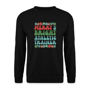 Certified Athletic Trainer Christmas AT Xmas Gifts - Unisex Pullover - Schwarz - Vorne - Alina (178cm) & Michal (187cm)