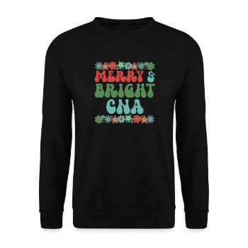 Certified Nursing Assistant Christmas CNA Xmas - Unisex Pullover - Schwarz - Vorne - Alina (178cm) & Michal (187cm)