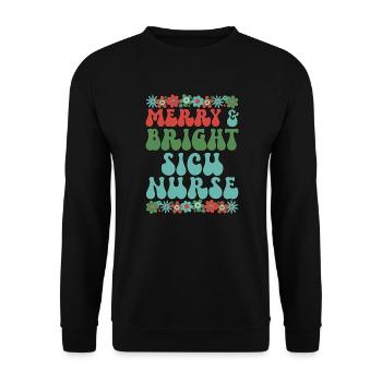 Infirmière de l’USSI Noël Soins infirmiers chirurgicaux Soins infirmiers de Noël - Sweat-shirt Unisexe - noir - Devant - Alina (178cm) & Michal (187cm)