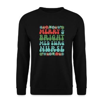 Med Surg Nurse Christmas Medical-Surgical Nurse - Unisex Sweatshirt - black - Front - Alina (178cm) & Michal (187cm)