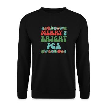 Patient Care Assistant Christmas PCA Nurse Xmas - Unisex Sweatshirt - black - Front - Alina (178cm) & Michal (187cm)