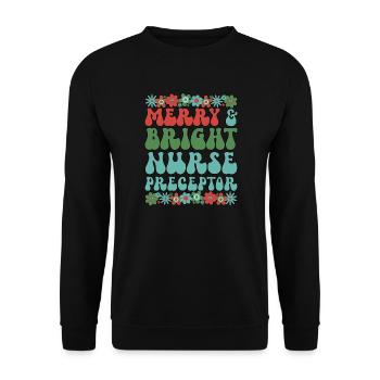 Nurse Preceptor Christmas Nursing Preceptor Xmas - Unisex Sweatshirt - black - Front - Alina (178cm) & Michal (187cm)