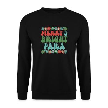 Paraprofessional Christmas Para Teacher Xmas Gifts - Unisex Sweatshirt - black - Front - Alina (178cm) & Michal (187cm)