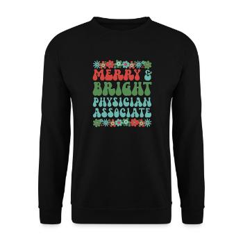 Physician Associate Christmas PA Xmas Gifts - Unisex Sweatshirt - black - Front - Alina (178cm) & Michal (187cm)