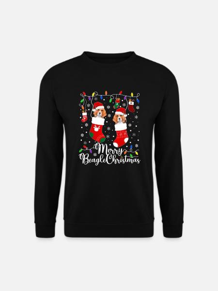 Beagle Christmas Party Beagle Dog Xmas Gifts - Unisex Pullover - Schwarz