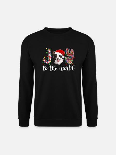 Border Collie Noël Border Collie Cadeaux de Noël - Sweat-shirt Unisexe - noir