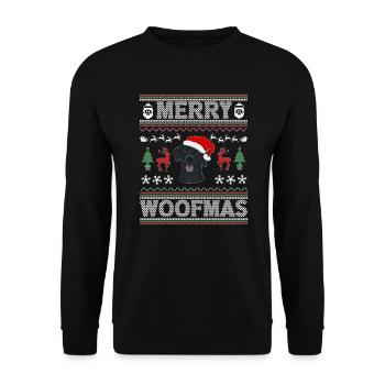 Cadeau de chien d’or de Noël Labrador - Sweat-shirt Unisexe - noir - Devant - Alina (178cm) & Michal (187cm)