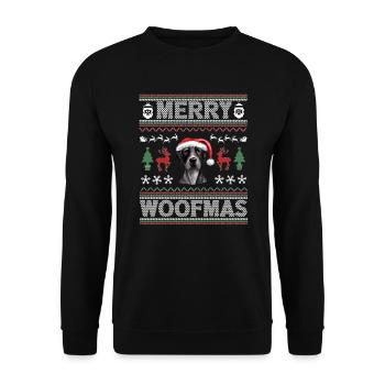 Grand Danois Noël laid Grand Danois Cadeaux de Noël - Sweat-shirt Unisexe - noir - Devant - Alina (178cm) & Michal (187cm)