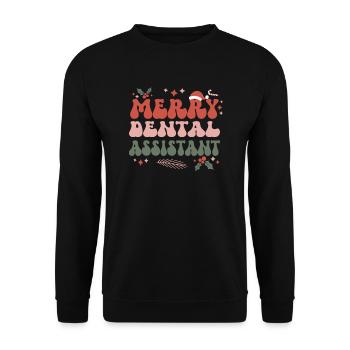 Dental Assistant Christmas Dental Assistant Xmas - Unisex Pullover - Schwarz - Vorne - Alina (178cm) & Michal (187cm)