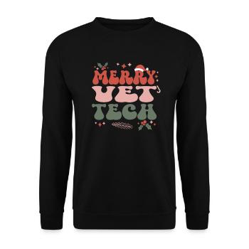 Veterinary Technician Christmas Vet Tech Xmas Gift - Unisex Sweatshirt - black - Front - Alina (178cm) & Michal (187cm)