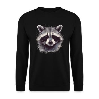 Raton laveur Nature Tête de raton laveur - Sweat-shirt Unisexe - noir - Devant - Alina (178cm) & Michal (187cm)