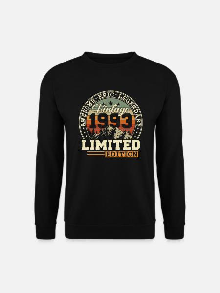 Vintage 1993 Jahrgang Retro Geburtstag Geschenk - Unisex Pullover - Schwarz