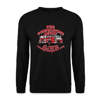 Ich schnarche nicht, ich träume dass ich ein... - Unisex Pullover - Schwarz - Vorne - Alina (178cm) & Michal (187cm)