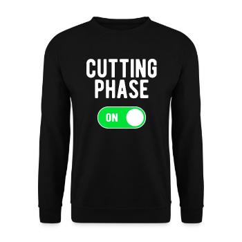 Phase de coupe ON Entraînement de poids de musculation - Sweat-shirt Unisexe - noir - Devant - Alina (178cm) & Michal (187cm)