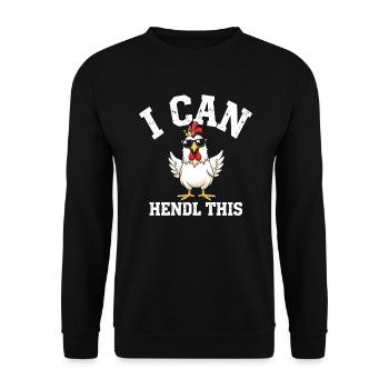 Je peux le faire, éleveur de poulets - Sweat-shirt Unisexe - noir - Devant - Alina (178cm) & Michal (187cm)