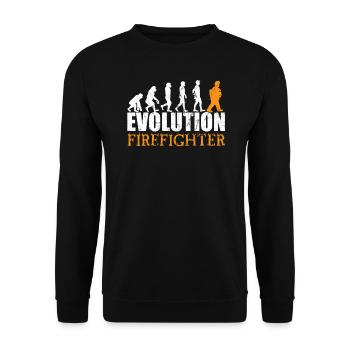 Firefighter Evolution - Sweat-shirt Unisexe - noir - Devant - Alina (178cm) & Michal (187cm)