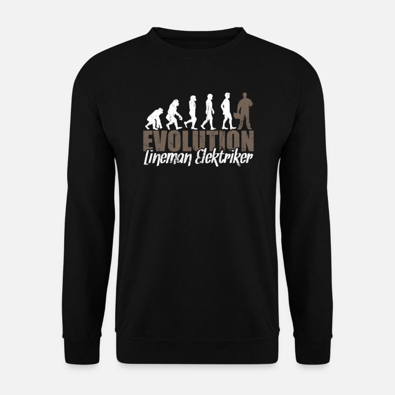 Elektriker Evolution - Unisex Pullover - Schwarz