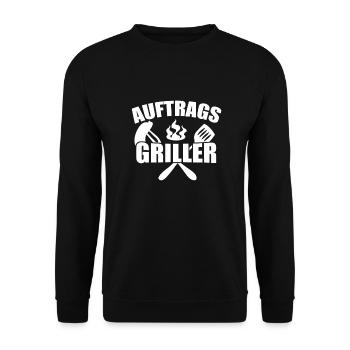 Auftragsgriller Grillen Grillmeister - Unisex Pullover - Schwarz - Vorne - Alina (178cm) & Michal (187cm)