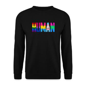LGBT Rainbow Gay Pride Gay Lesbian Gay - Unisex Sweatshirt - black - Front - Alina (178cm) & Michal (187cm)