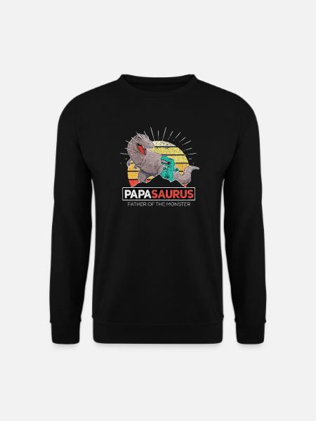 Papasaurus père du monstre drôle papa Pa - Sweat-shirt Unisexe - noir