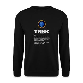 Conception drôle de bobine de réservoir RPG MMO MMORPG - Sweat-shirt Unisexe - noir - Devant - Alina (178cm) & Michal (187cm)