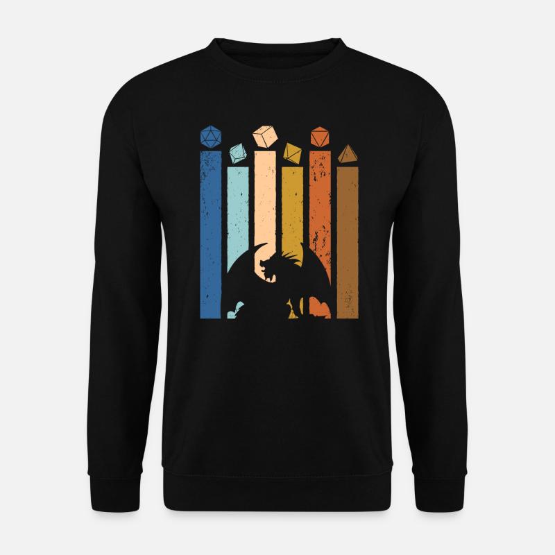 R20 de dés rétro R20 de table RPG de table - Sweat-shirt Unisexe - noir