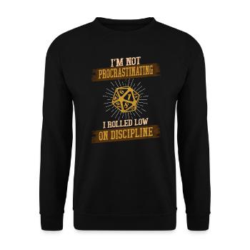 Je ne tergiverse pas J'ai roulé bas sur la discipline - Sweat-shirt Unisexe - noir - Devant - Alina (178cm) & Michal (187cm)