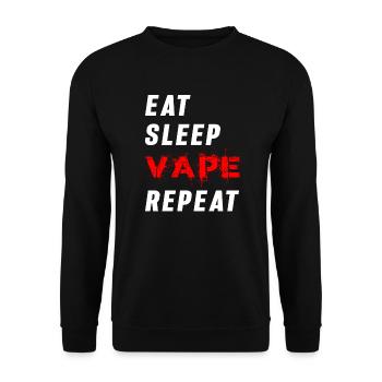 Vaping Dampfen Vape Vaper E Zigarette Drip Dampfer - Unisex Pullover - Schwarz - Vorne - Alina (178cm) & Michal (187cm)
