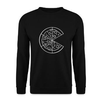 Partnerlook Couple Partner Paar Pärchen Pizza - Unisex Pullover - Schwarz - Vorne - Alina (178cm) & Michal (187cm)