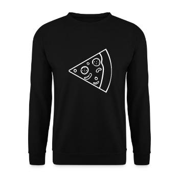 Partnerlook Couple Partner Paar Pärchen Pizza - Unisex Pullover - Schwarz - Vorne - Alina (178cm) & Michal (187cm)